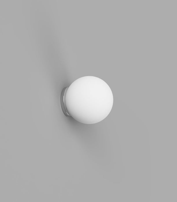 Orb 80mm Mirror Aluminium Wall Light Chrome - LR.i01.54M.CH + LR.A03.S.WH