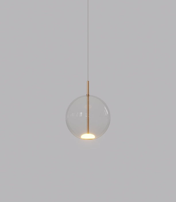 Orb Small LED Air Pendant Light Old Brass & Clear - LR.i02.56.180CL.OB