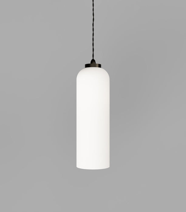 Parlour Elong Pendant Light Iron & White - LR.i02.25.IRN + LR.A01.007.WH