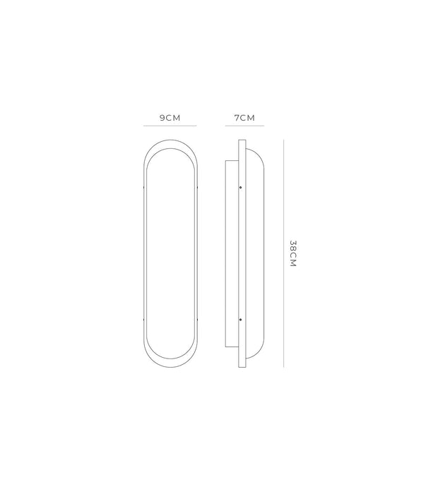 Bode Aluminium LED Wall Light Iron 10W 2700K - LR.i01.85.IRN