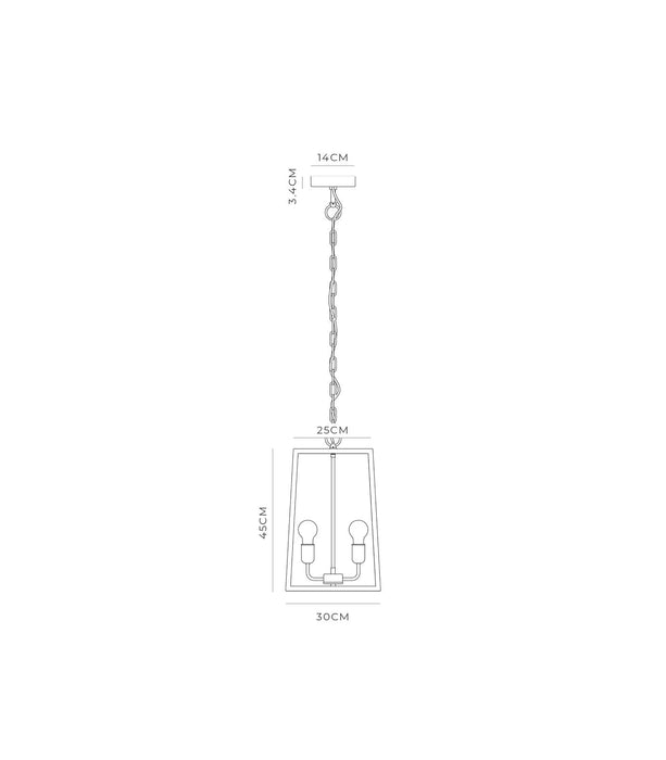 Dover Linear Pendant 2 Light Old Bronze & Clear - LR.i03.73.002.CL