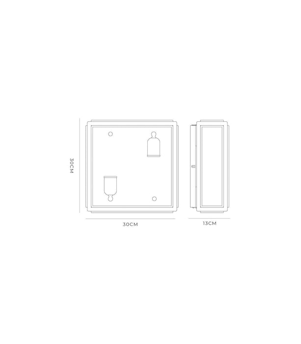 Lille Ceiling 2 Light Old Bronze & Clear - LR.i04.73.006.CL