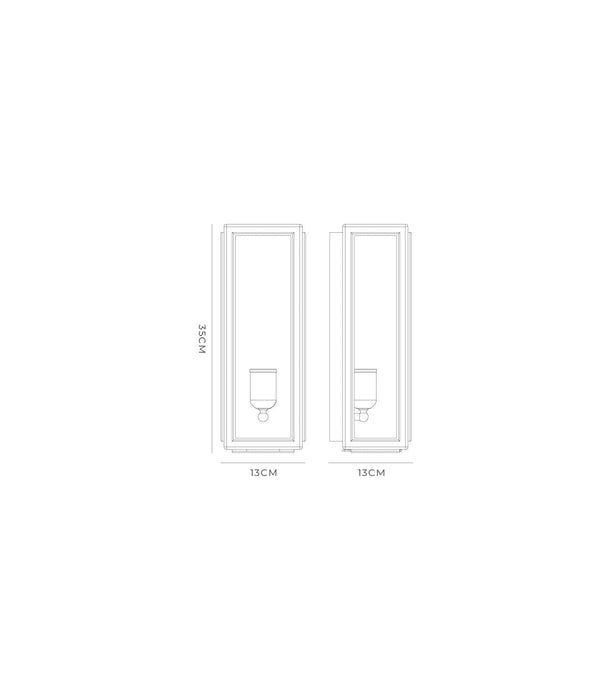 Lille 130mm Brass Wall Light Old Bronze & Frosted - LR.E01.73.004.FR