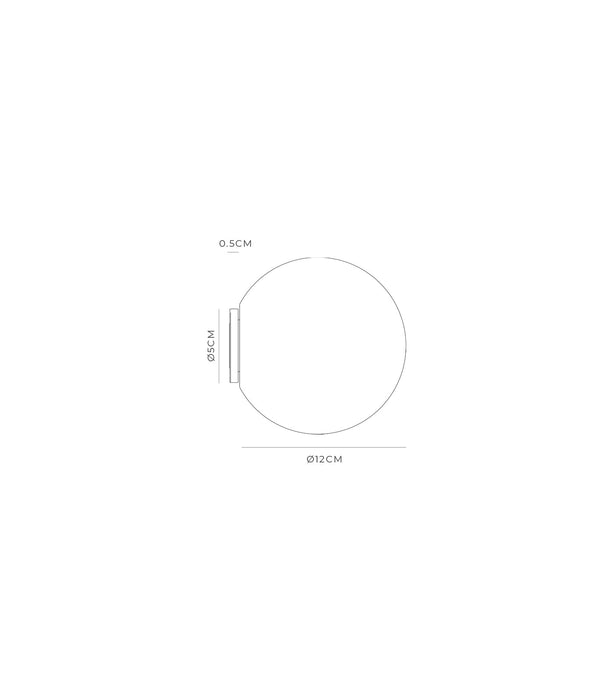 Orb 120mm Mirror Aluminium Wall Light Dark Bronze - LR.i01.54M.DB + LR.A03.M.WH