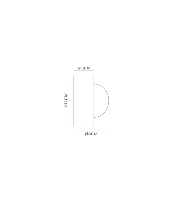 Orb Sur Wall Light Small White - LR.i01.54e.M.WH LR.i01.54M.WH + LR.A03.S.WH