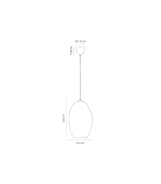 Organic Large Pendant Light Old Brass & White - LR.i02.88.L.OB.WH