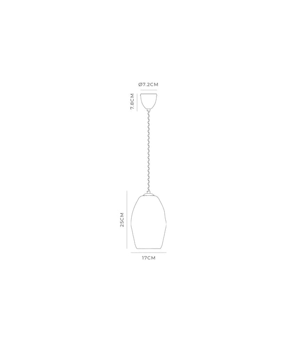 Organic Medium Pendant Light Iron & White - LR.i02.88.M.IRN.WH