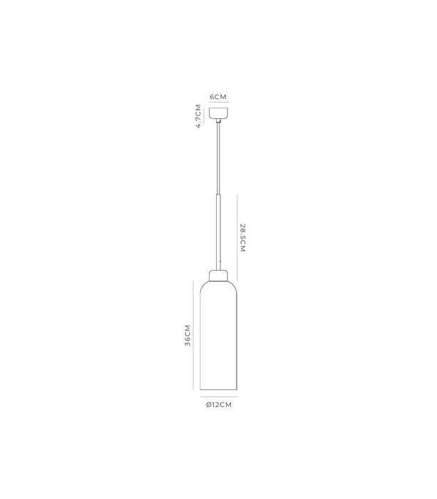 Parlour Lite Elong Pendant Light Black & Smoke - LR.i02.26.BL + LR.A01.007.SM