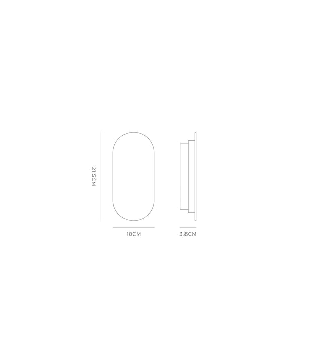 Shadow Mini Aluminium LED Wall Light 6W 3000K Satin White - LR.i01.60.MINI.WH