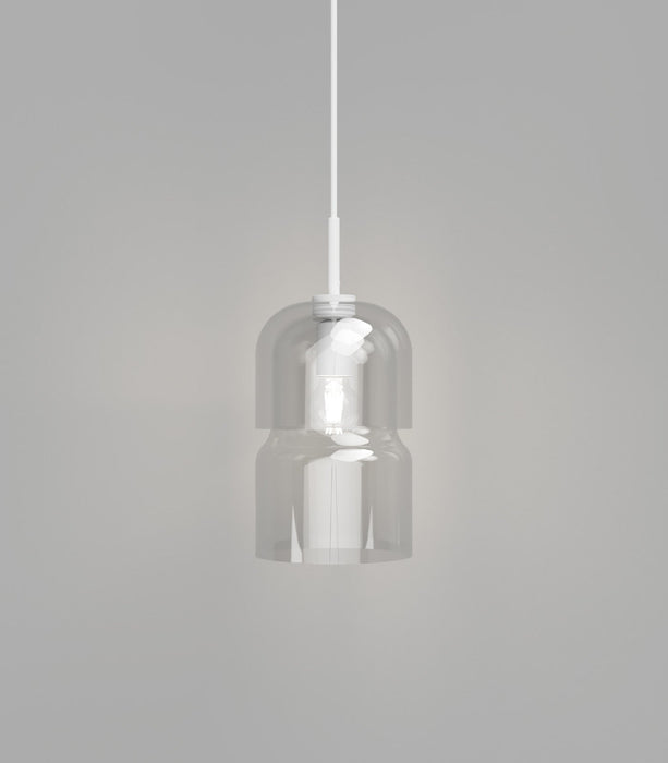 Stak Pendant Light White & Clear - LR.i02.65.T.CL + LR.i02.65.B.CL + LR.i02.65.SSP