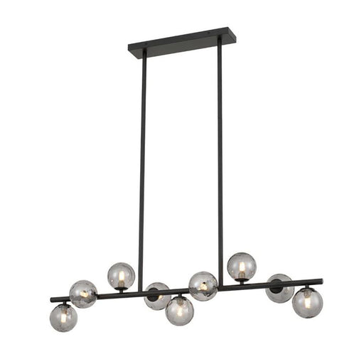 Buy Island Pendant Lights Australia Moran Island Pendant 9 Lights Black Metal / Smoke Glass - MORAN PE09-BKSM