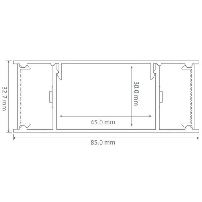 Buy Wall Sconce Australia Lumaline Up & Down Wall Sconce W600mm Aluminium 4000K - 23602
