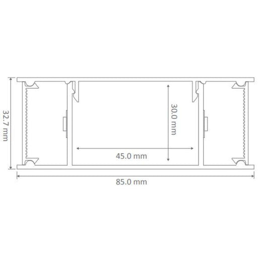 Buy Wall Sconce Australia Lumaline Up & Down Wall Sconce W600mm White Aluminium 4000K - 23622