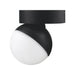 Buy Flush Mount Lights Australia Moon Flush Mount Light Opal Black 3CCT - 22814