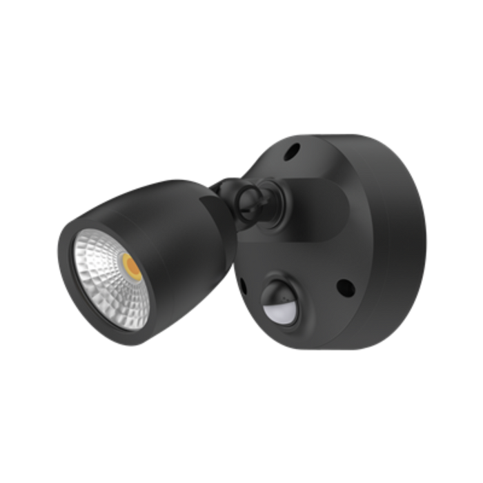 Buy Security Wall Lights Australia MURO LED Spotlight With Sensor 10W Black 3CCT - 25072