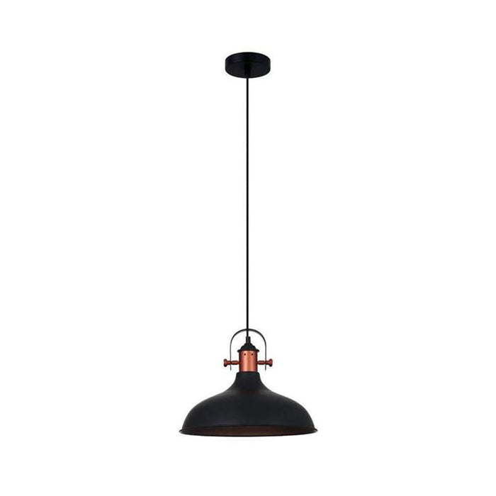 Buy Pendant Lights Australia NARVIK Black Dome With Copper Highlight 1 Light Pendant - NARVIK2