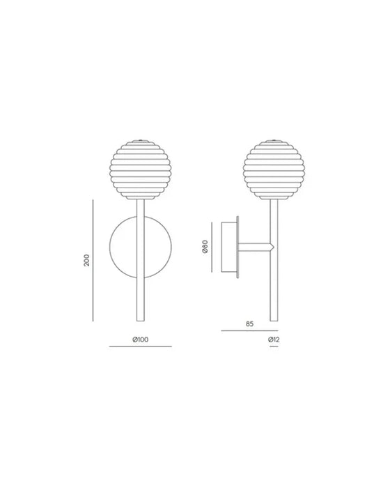 Doul LED Wall Light 3W 2700K Matte Brass - ARO.A1310/ORO