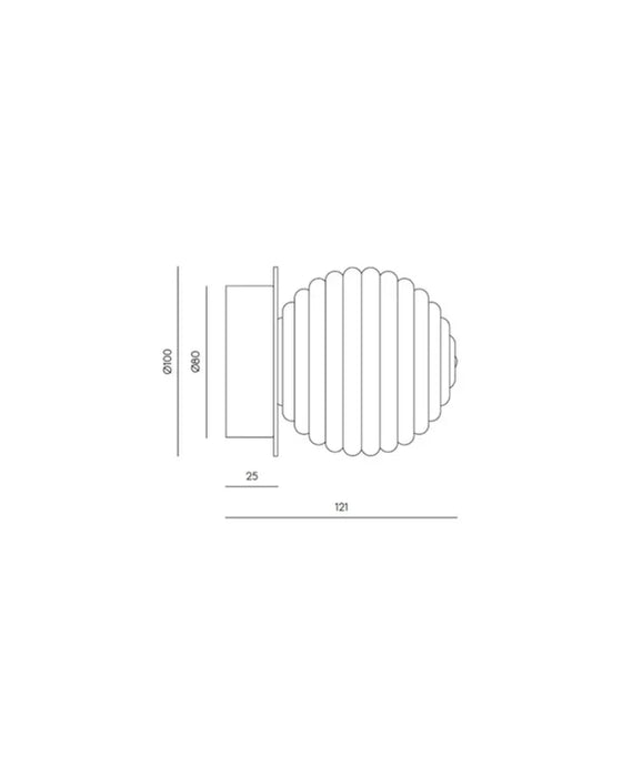 Doul LED Ceiling Light 3W 2700K Matte Brass - ARO.T1310/ORO