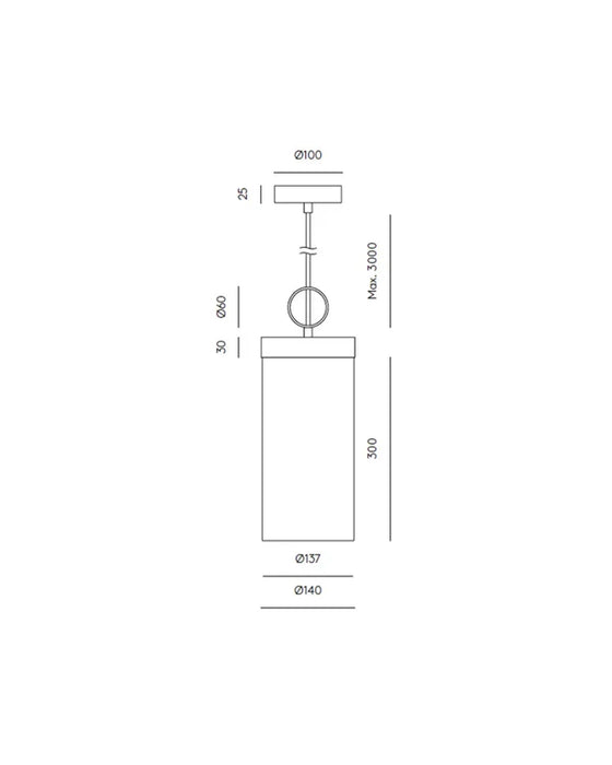 Nooi Pendant Light Cream & Black - ARO.C1276