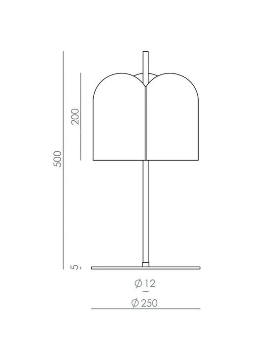 Oket Table Lamp Matte Brass & Matte Black - ARO.S1317/NEG