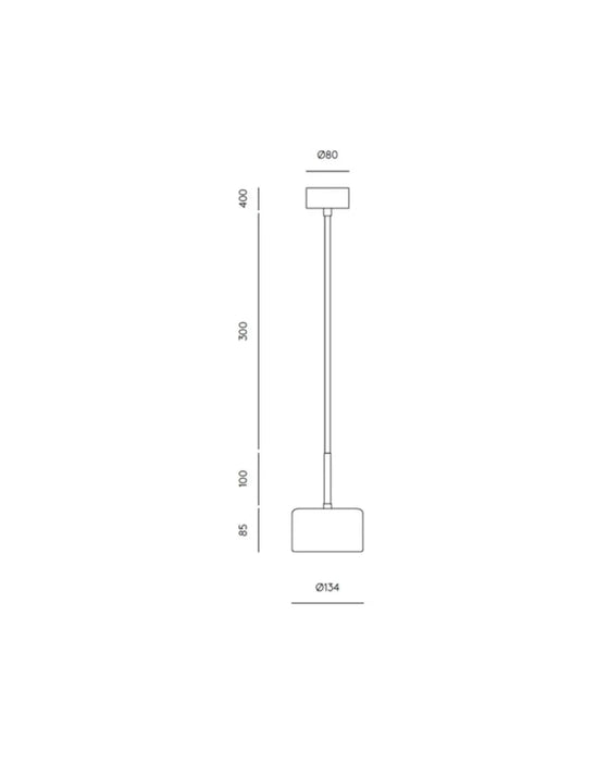 Cora Pendant Light Black & Synthetic - ARO.C1129/O/NEG