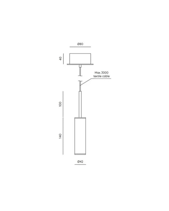 Tura LED Pendant Light 5W 2700k Black - ARO.C1313/NEG-NEG