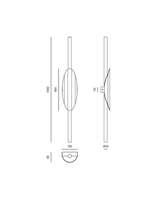Xago LED Wall Light 16W 2700K Matte Brass - ARO.A1262/ORO