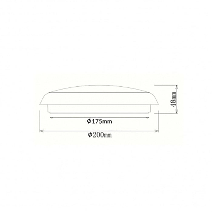 Buy LED Oyster Lights Australia OYS Waterproof LED Tri-Colour Dimmable Oyster Light 15W IP54 - OYSDIM001