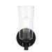 Buy Wall Sconce Australia Delmar 1 Light Wall Light Black / Clear - DELMAR WB-BKCL