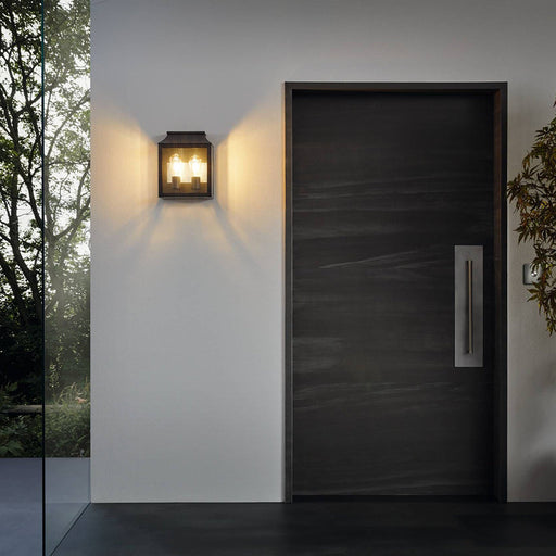 Buy Exterior Wall Lights Australia Soncino 2 Light Wall Light Black - 97294