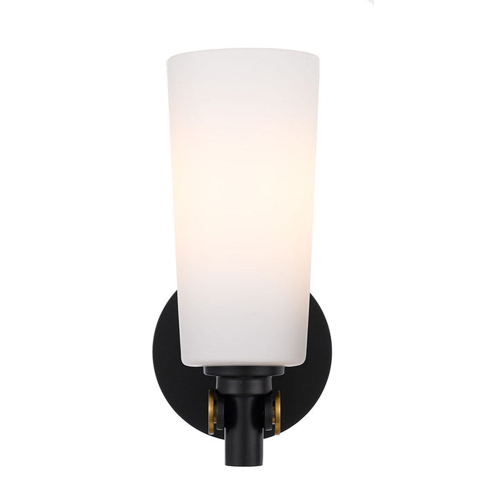 Buy Wall Sconce Australia Delmar 1 Light Wall Light Black / Opal Matt - DELMAR WB-BKOM