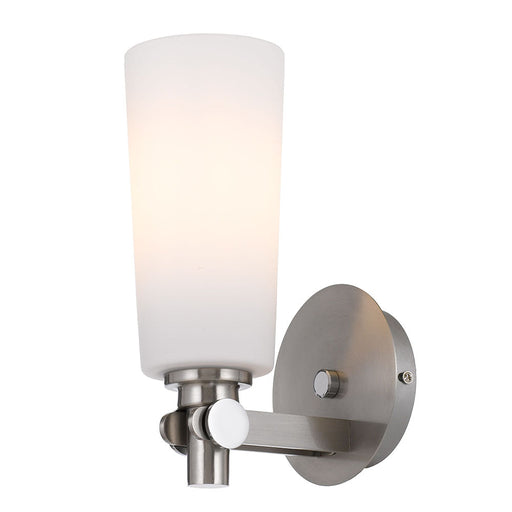Buy Wall Sconce Australia Delmar 1 Light Wall Light Nickel / Opal Matt - DELMAR WB-NKOM