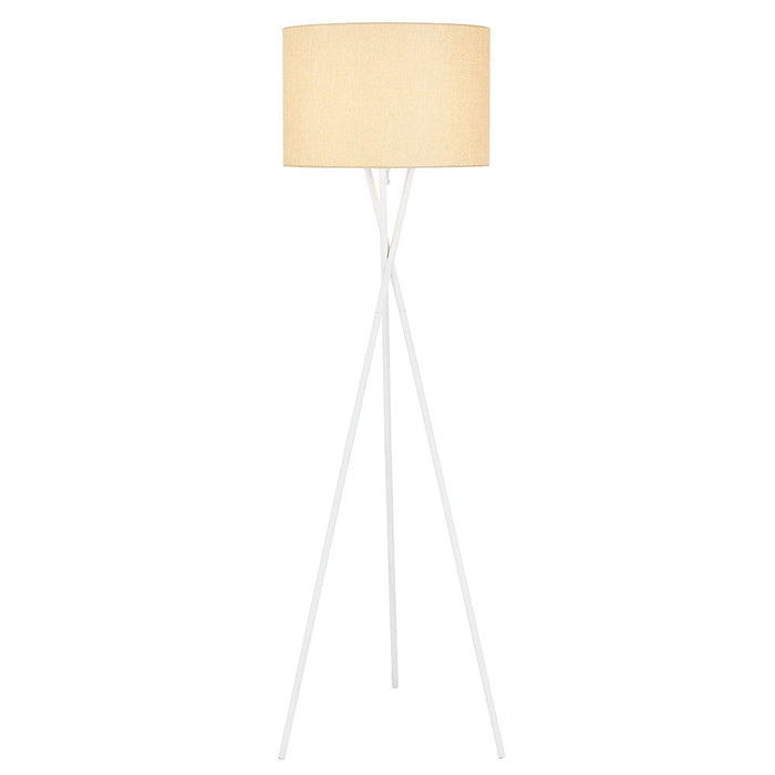 Buy Floor Lamps Australia Denise 1 Light Floor Lamp White & Wheat - DENISE FL-WHWT