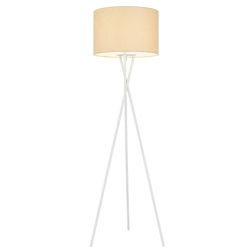 Buy Floor Lamps Australia Denise 1 Light Floor Lamp White & Wheat - DENISE FL-WHWT