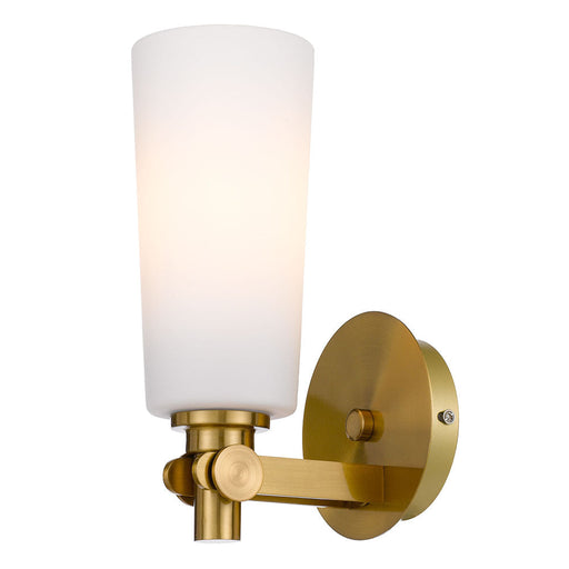 Buy Wall Sconce Australia Delmar 1 Light Wall Light Antique Gold / Opal Matt - DELMAR WB-AGOM