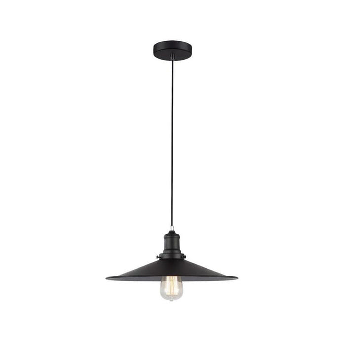 Buy Pendant Lights Australia PIATTO Black Iron 1 Light Pendant Large - PIATTO1