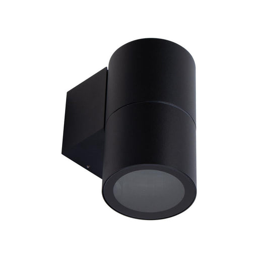 Buy Exterior Wall Lights Australia Piper Round Exterior Wall Light Black Aluminium 5000K - 49252
