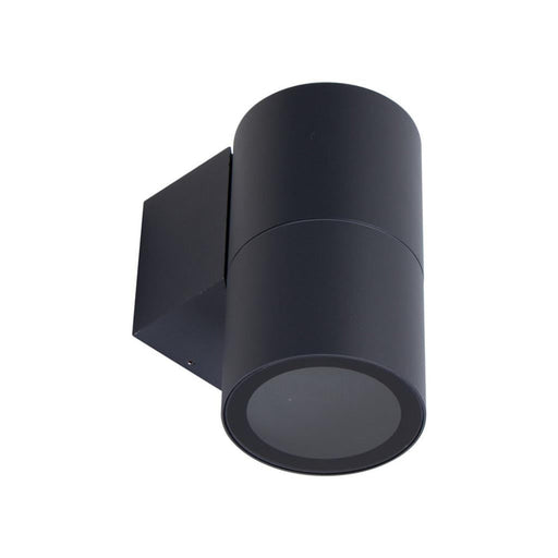 Buy Exterior Wall Lights Australia Piper Round Exterior Wall Light Dark Grey Aluminium - 49253