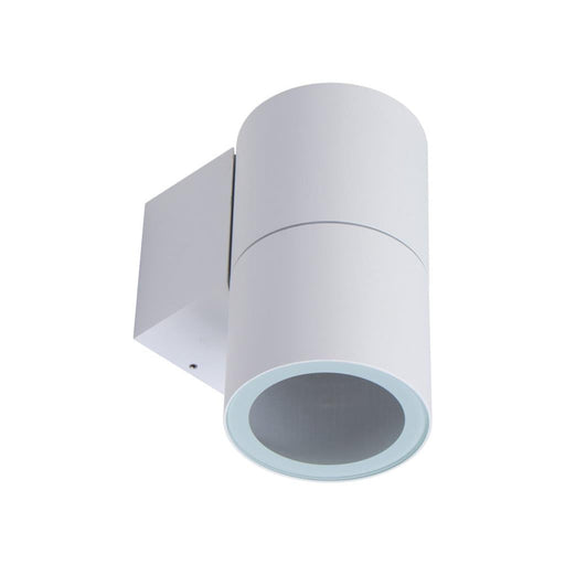 Buy Exterior Wall Lights Australia Piper Round Exterior Wall Light White Aluminium 3000K - 49257