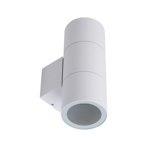Buy Up / Down Wall Lights Australia Piper Round Up & Down Wall 2 Lights White Aluminium - 49222