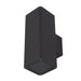 Buy Up / Down Wall Lights Australia Piper Square Up & Down Wall 2 Lights Black Aluminium 3000K - 49227