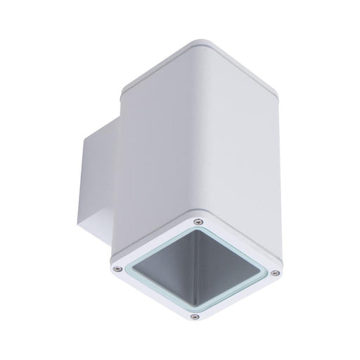 Buy Exterior Wall Lights Australia Piper Square Exterior Wall Light White Aluminium 3000K - 49267