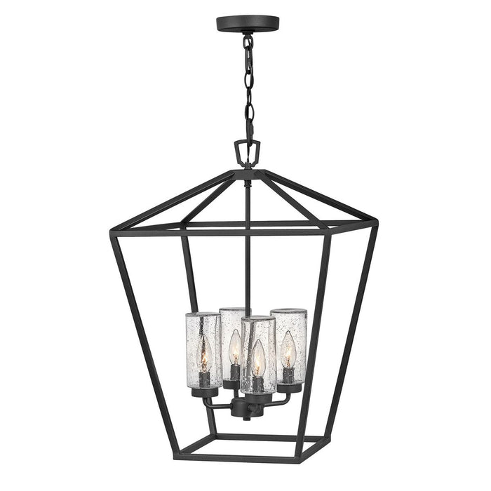 Alford Place 4 Light Pendant Museum Black & Clear - QN-ALFORD-PLACE-4P-MB
