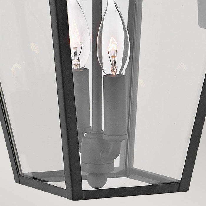 Alford Place Medium 2 Light Wall Light Museum Black & Clear - QN-ALFORD-PLACE2-M-MB