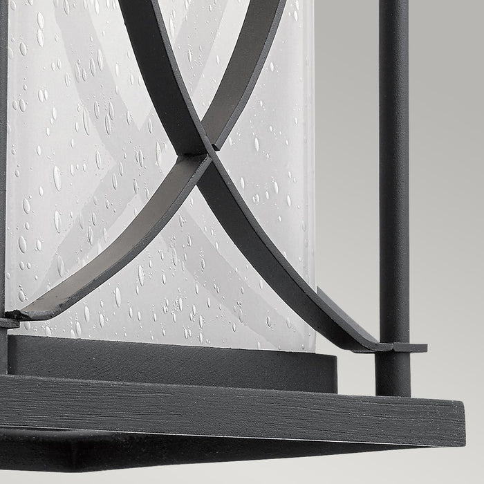 Ashbern Large Light Wall Lantern Textured Black & Clear - QN-ASHBERN-L