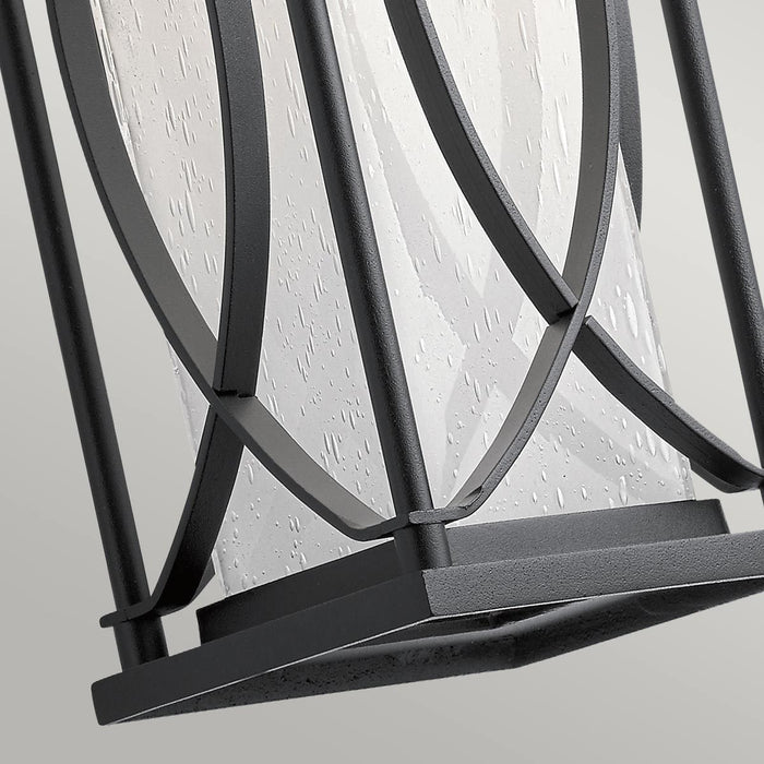 Ashbern Small Light Wall Lantern Textured Black & Clear - QN-ASHBERN-S