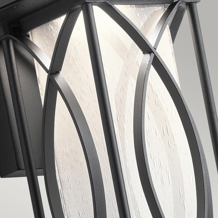 Ashbern Small Light Wall Lantern Textured Black & Clear - QN-ASHBERN-S