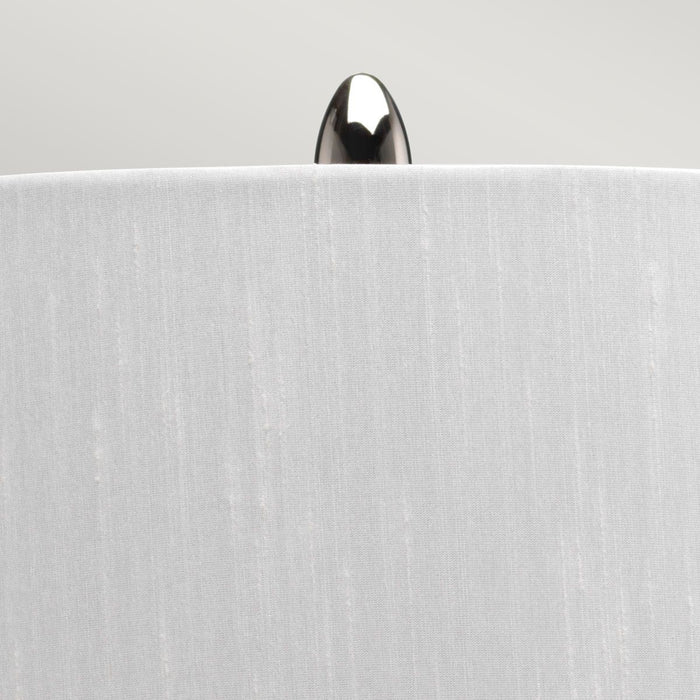 Bexley Table Lamp White & Polished Nickel - QN-BEXLEY-TL-WPN