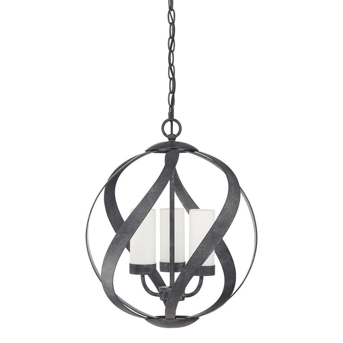 Blacksmith 3 Light Ceiling Lanterns Old Black & Opal - QN-BLACKSMITH-3P-OBK