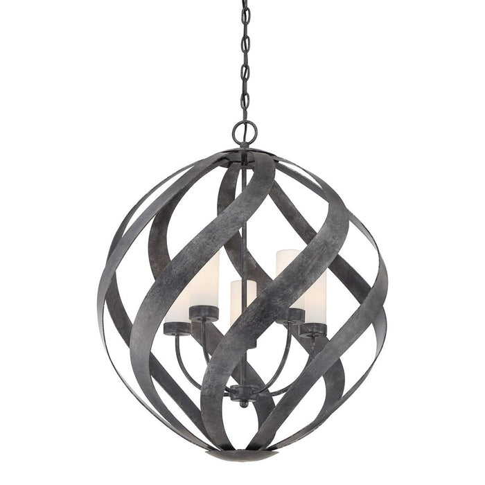 Blacksmith 5 Light Ceiling Lanterns Old Black & Opal - QN-BLACKSMITH-5P-OBK